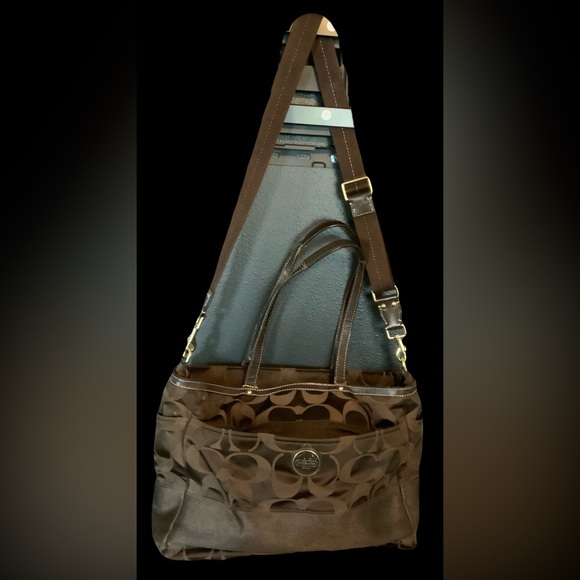 Coach Handbags - Coach Brown Signature Tote Bag